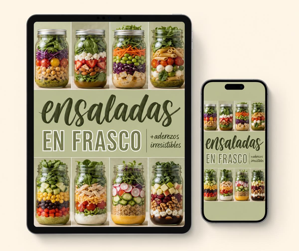 Ensaladas en Frasco: 30 Minutos, 7 Días Frescas — ebook